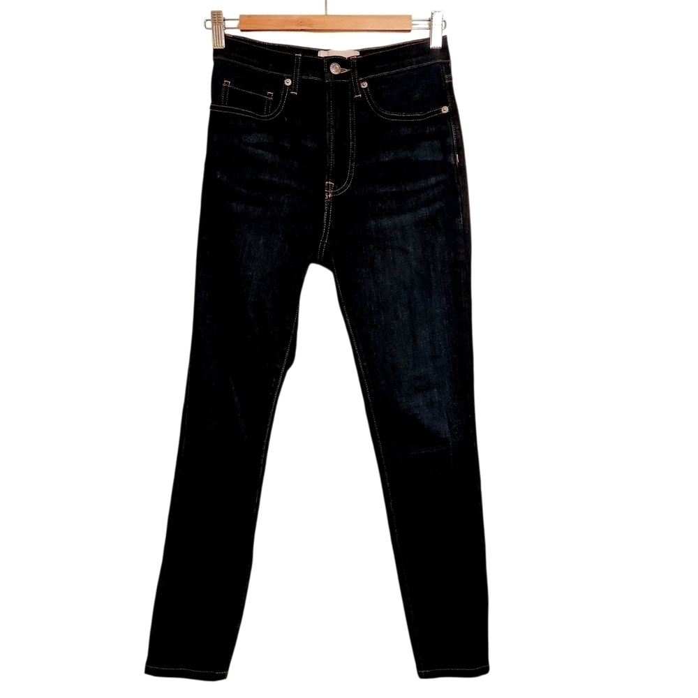 Everlane | Women's Dark Blue High Rise Skinny Ankle Jeans (Size 25)